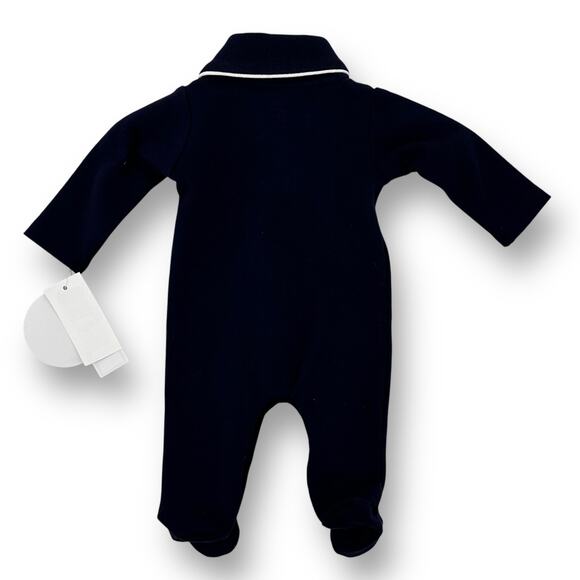 Edgehill Collection Preemie Baby Boy Coverall Lot Smocked Embroidered Dog - Picture 4 of 11